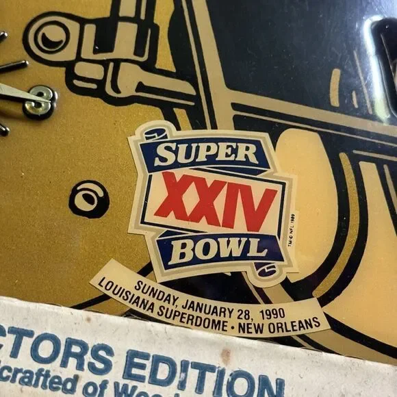 SAN FRANCISCO 49ERS SUPER BOWL XXIV 1989 WALL CLOCK NEW WOOD TERRY BRADSHAW